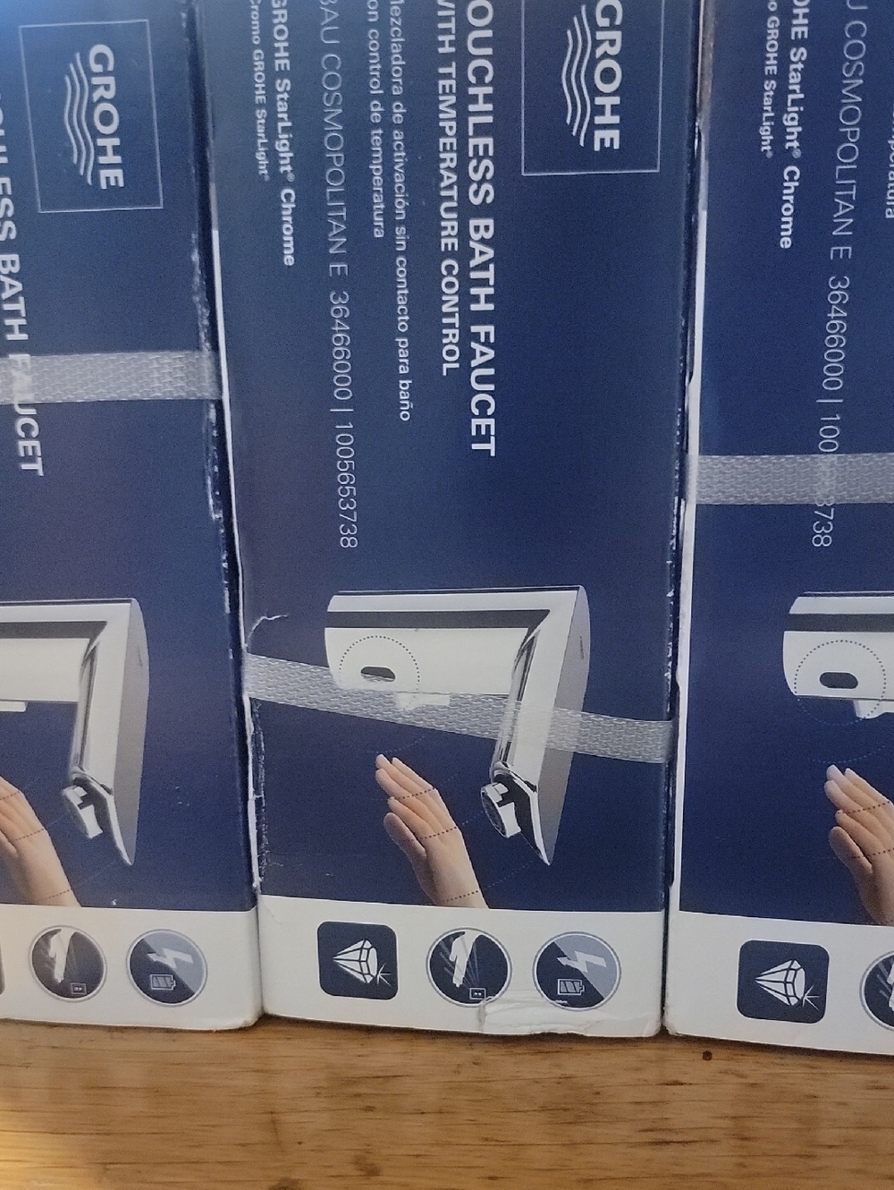 (3) Chrome Touchless Bath Faucet - Polished Silver